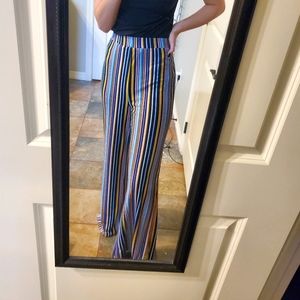 Striped flowy pants